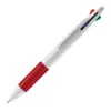 Penna a sfera in plastica disponibile in vari colori con 4 refill nero rosso blu e verde