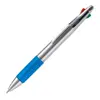 Penna a sfera in plastica disponibile in vari colori con 4 refill nero rosso blu e verde