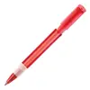 Penna a sfera in plastica transparente con finitura opaca e refill blu