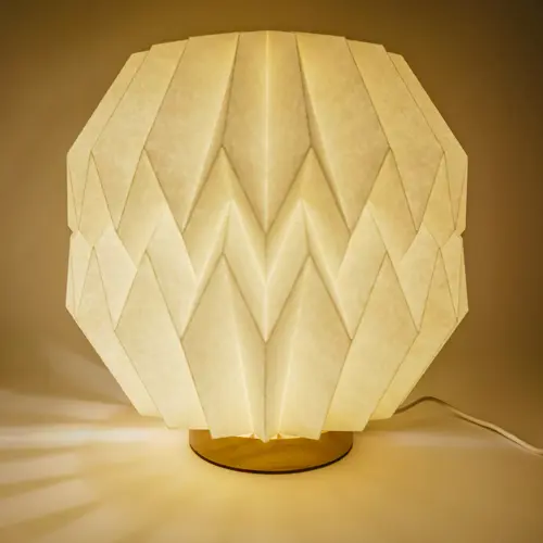 Lampada LED di carta pieghevole ispirata all'arte degli origami 25cm