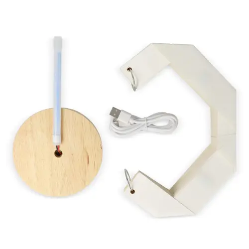 Lampada LED di carta pieghevole ispirata all'arte degli origami 25cm