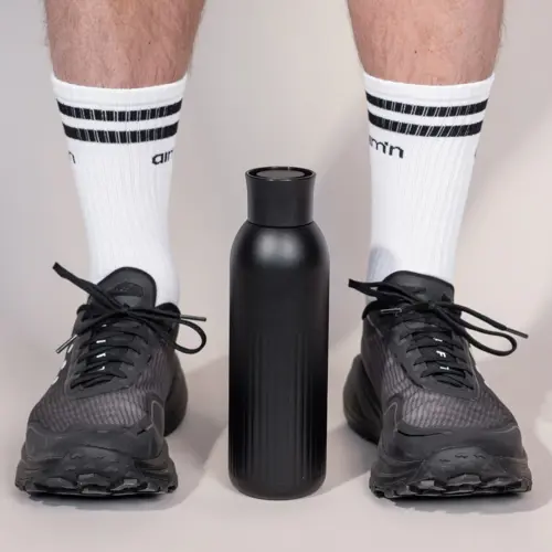 Borraccia Sagaform Tekla Push da 500ml in acciaio con tappo a pressione riciclato
