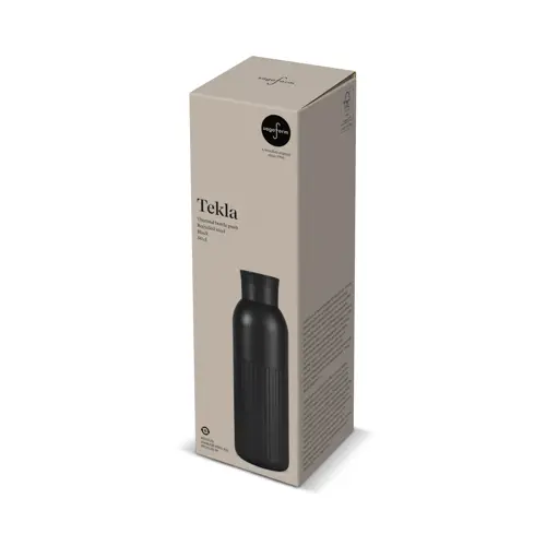 Borraccia Sagaform Tekla Push da 500ml in acciaio con tappo a pressione riciclato
