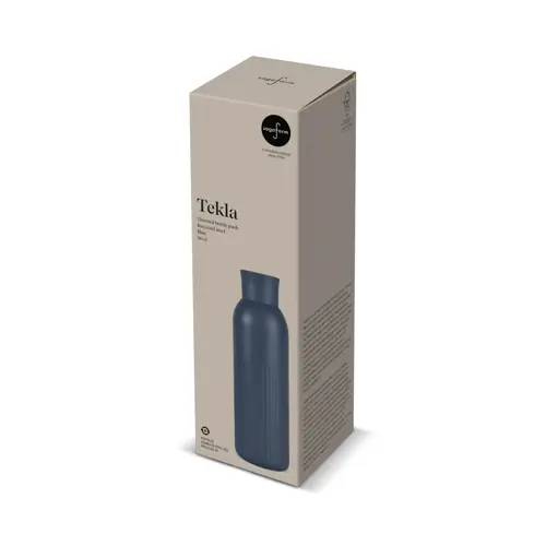 Borraccia Sagaform Tekla Push da 500ml in acciaio con tappo a pressione riciclato