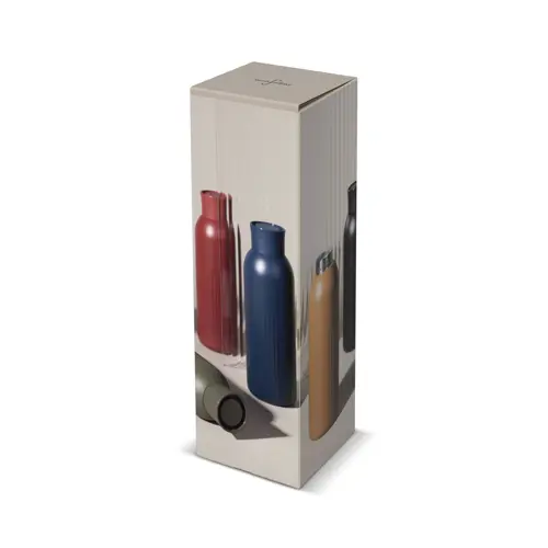 Borraccia Sagaform Tekla Push da 500ml in acciaio con tappo a pressione riciclato