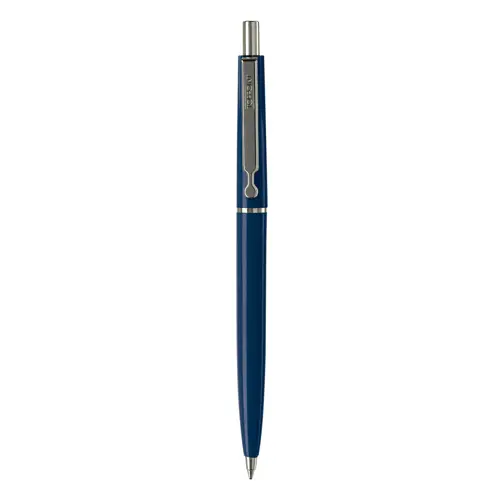 Penna a sfera in plastica con stampa fino a 270 gradi della clip e refill blu