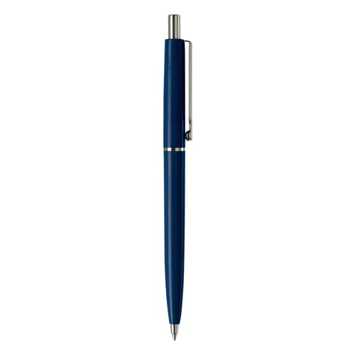 Penna a sfera in plastica con stampa fino a 270 gradi della clip e refill blu
