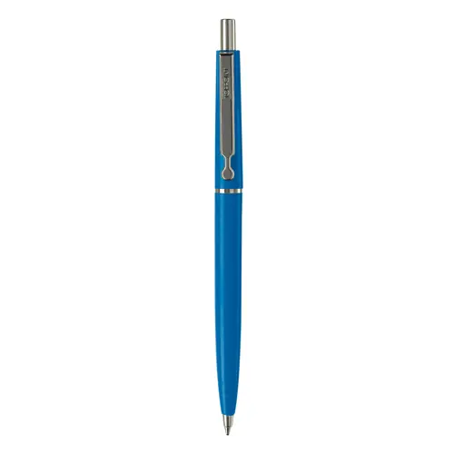 Penna a sfera in plastica con stampa fino a 270 gradi della clip e refill blu