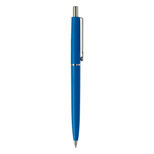 Penna a sfera in plastica con stampa fino a 270 gradi della clip e refill blu