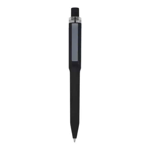 Penna dal design unico in ABS con finitura soft touch e refill blu