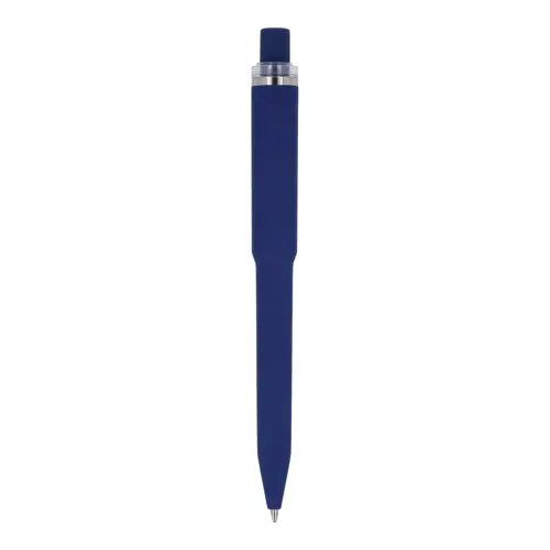 Penna dal design unico in ABS con finitura soft touch e refill blu