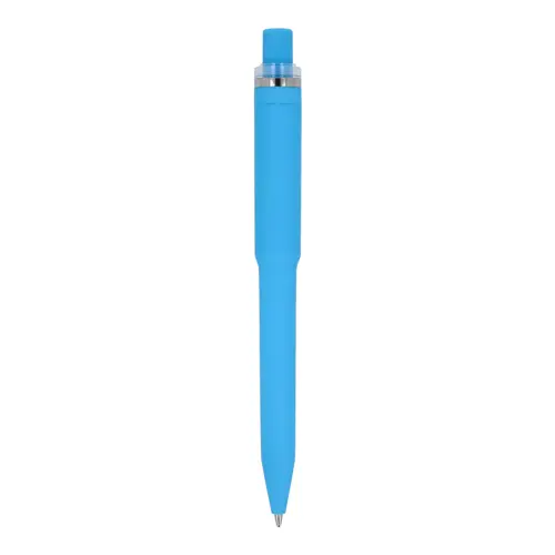 Penna dal design unico in ABS con finitura soft touch e refill blu