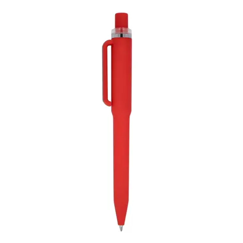 Penna dal design unico in ABS con finitura soft touch e refill blu