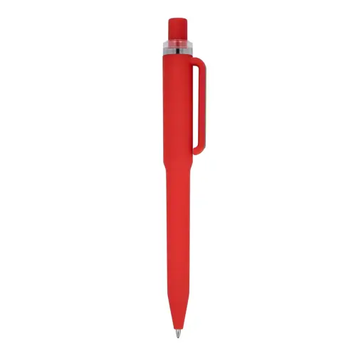 Penna dal design unico in ABS con finitura soft touch e refill blu