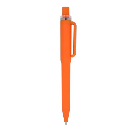 Penna dal design unico in ABS con finitura soft touch e refill blu