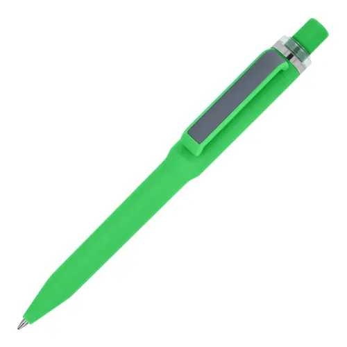 Penna dal design unico in ABS con finitura soft touch e refill blu