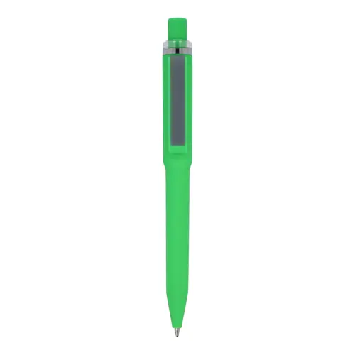 Penna dal design unico in ABS con finitura soft touch e refill blu
