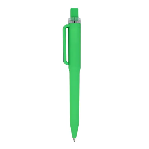 Penna dal design unico in ABS con finitura soft touch e refill blu
