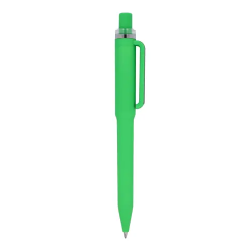 Penna dal design unico in ABS con finitura soft touch e refill blu