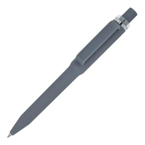 Penna dal design unico in ABS con finitura soft touch e refill blu