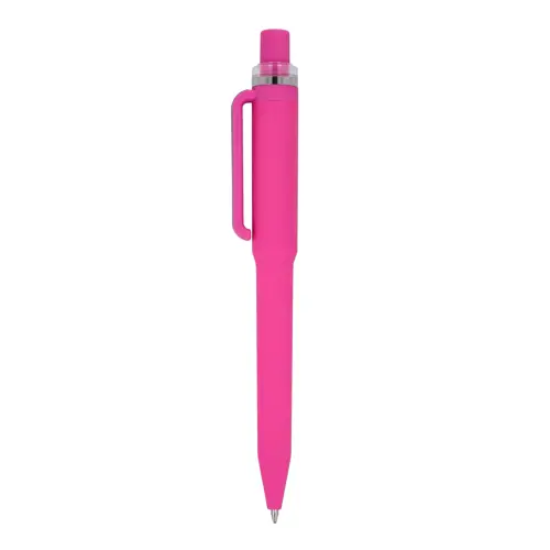 Penna dal design unico in ABS con finitura soft touch e refill blu