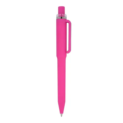 Penna dal design unico in ABS con finitura soft touch e refill blu