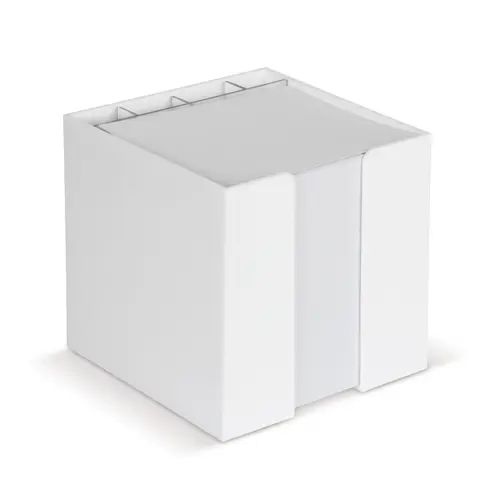 Blocco di carta in vassoio a cubo con portapenne 10x10x10 cm