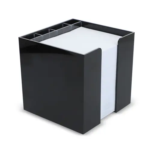 Blocco di carta in vassoio a cubo con portapenne 10x10x10 cm