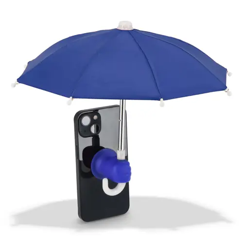 Ombrello per telefono con supporto a ventosa