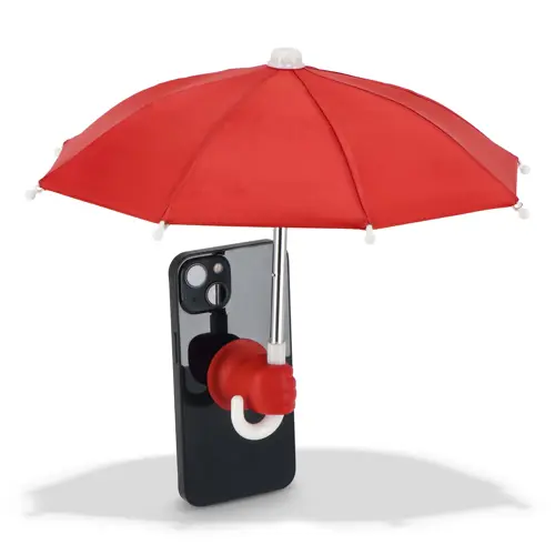 Ombrello per telefono con supporto a ventosa