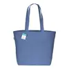 Shopper con soffietto in cotone riciclato 280 gr e manici lunghi 50x17x37cm