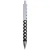 Penna a scatto in plastica con rivestimento a rete gommato e refill blu