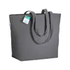 Shopper con soffietto in cotone riciclato 280 gr e manici lunghi 50x17x37cm