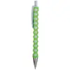 Penna a scatto in plastica con rivestimento a rete gommato e refill blu