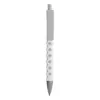 Penna a scatto in plastica con rivestimento a rete gommato e refill blu