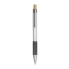 Penna a scatto in alluminio con impugnatura effetto vellutato e refill nero