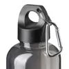 Bottiglia trasparente in RPET con moschettone da 580ml