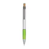 Penna a scatto in alluminio con impugnatura effetto vellutato e refill nero