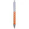 Penna a scatto in plastica con rivestimento a rete gommato e refill blu