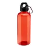 Bottiglia trasparente in RPET con moschettone da 580ml
