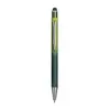 Penna a scatto in alluminio gommato con design sfumato e refill blu