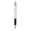 Penna a scatto in alluminio con impugnatura effetto vellutato e refill nero