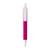 Penna a scatto in plastica con fusto effetto vellutato e refill nero