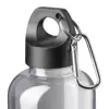 Bottiglia trasparente in RPET con moschettone da 580ml