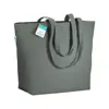 Shopper con soffietto in cotone riciclato 280 gr e manici lunghi 50x17x37cm