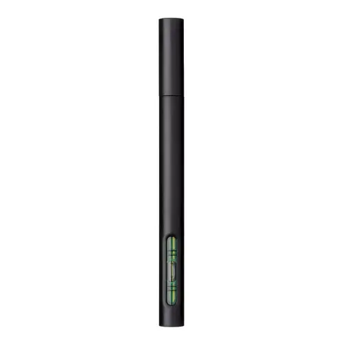 Penna in ABS riciclato con righello e livella a bolla refill nero