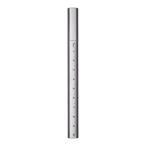 Penna in ABS riciclato con righello e livella a bolla refill nero