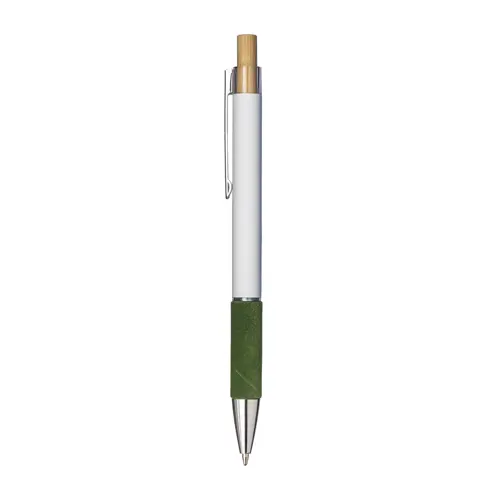 Penna a scatto in alluminio con impugnatura effetto vellutato e refill nero