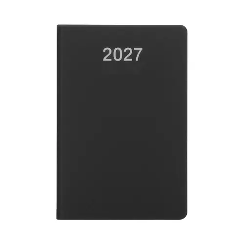 Agenda giornaliera 2027 A5 Copertina flessibile in soft PU e bordo pagine colorato