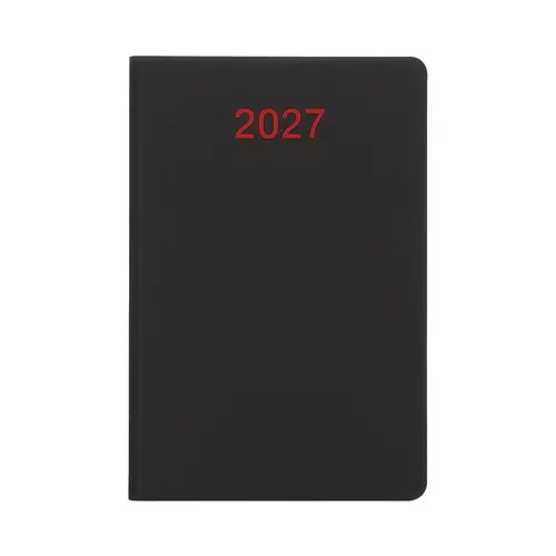 Agenda giornaliera 2027 A5 Copertina flessibile in soft PU e bordo pagine colorato